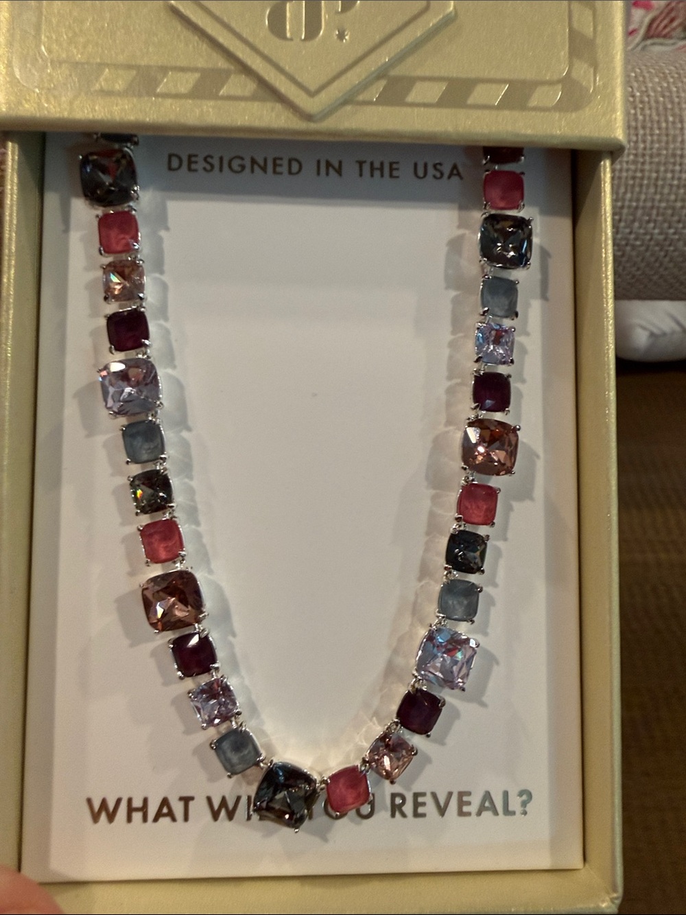 Holiday Jewel candy necklace- black cherry dusk